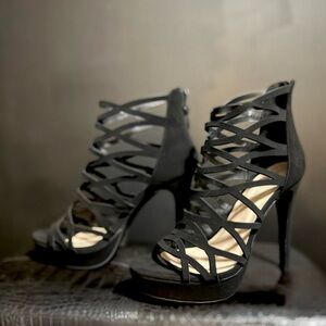 Black Strappy Heels